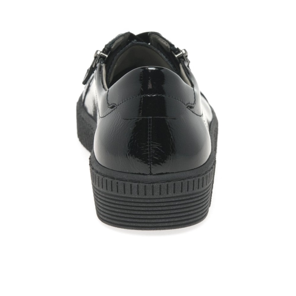 Wisdom Womens Casual Shoes Black Patent Gabor