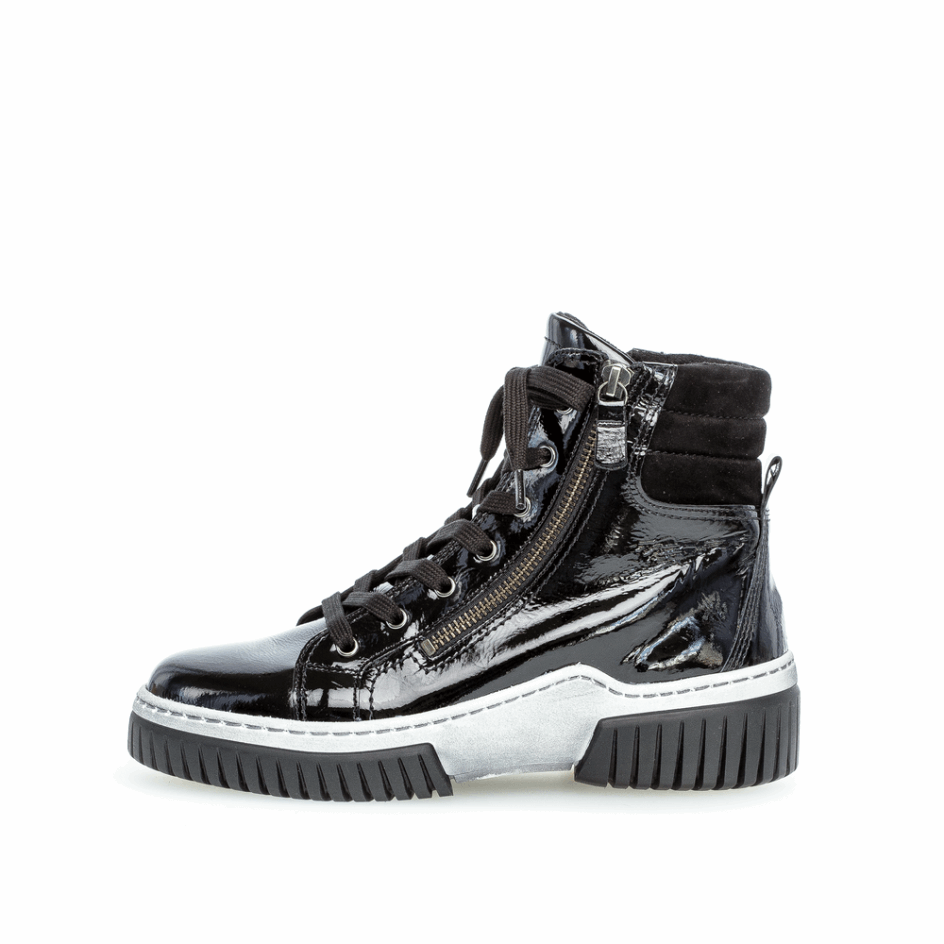Black Micro Gabor Sneaker Boot