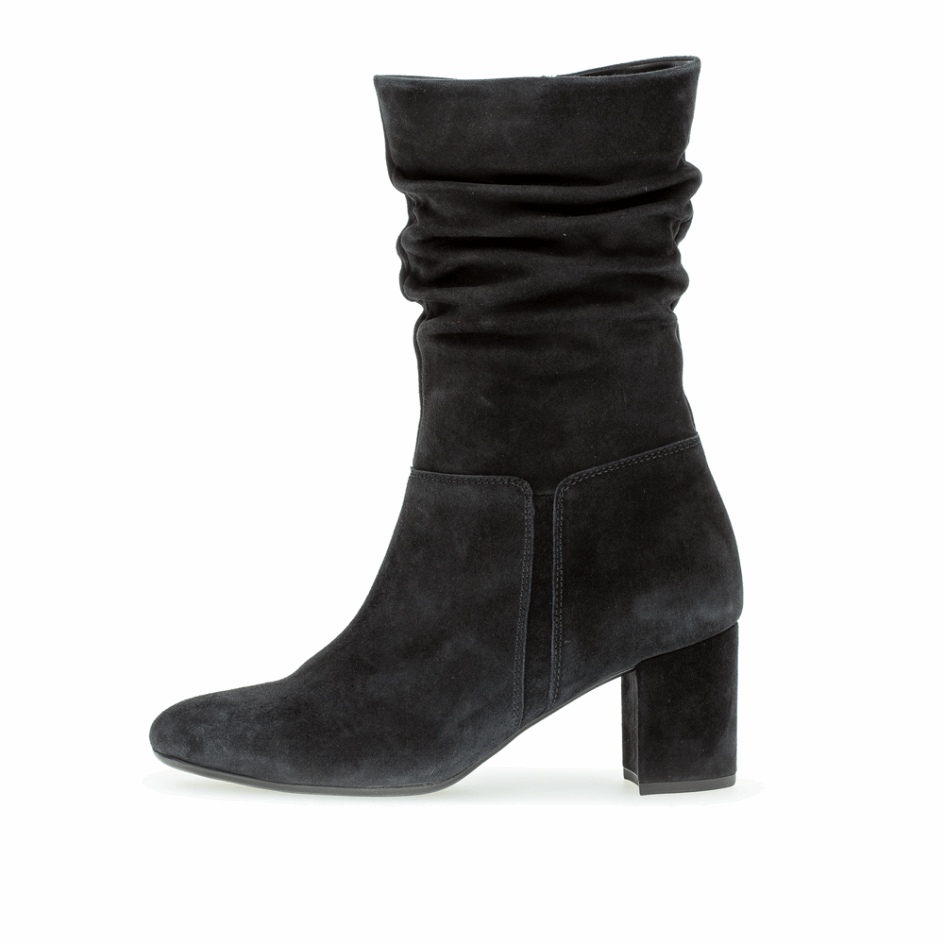 Block Heel Slouch Midboot Navy Gabor