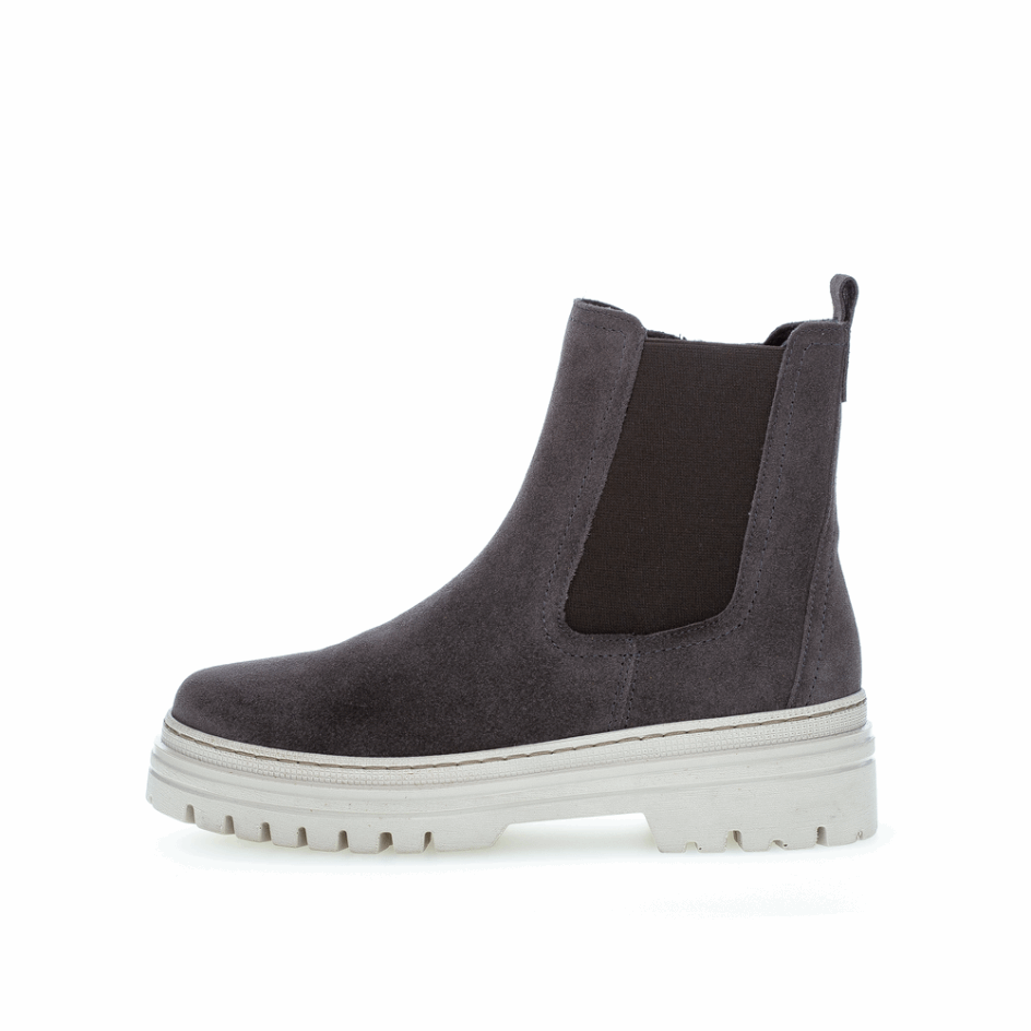 Chelsea Lug Ankle Boot Gabor Dark Grey