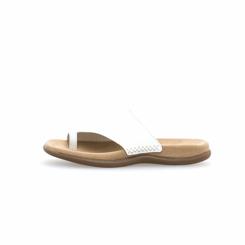 White Gabor Toeloop Sandal