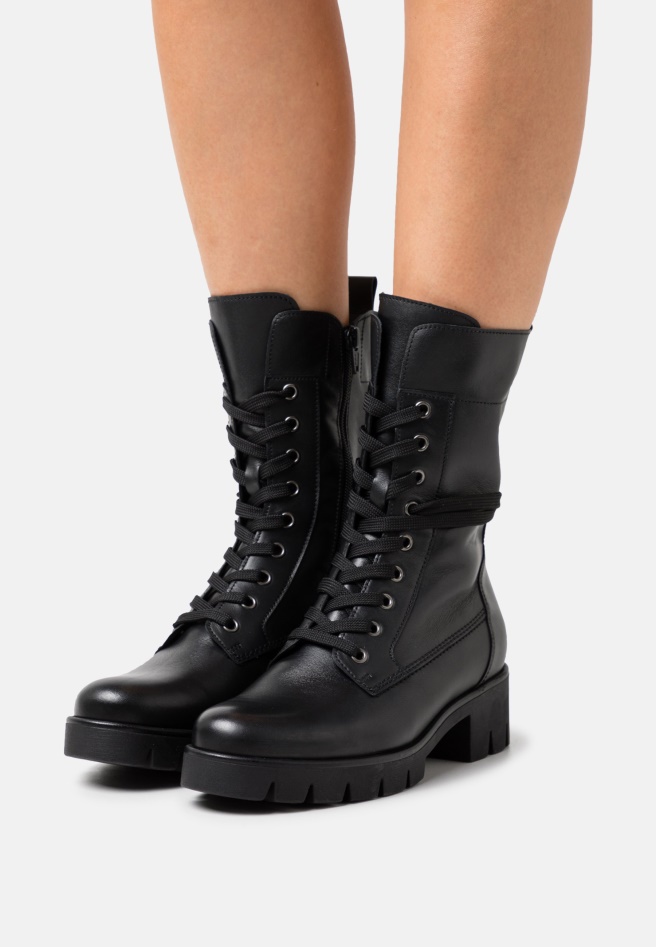 Gabor Lace-Up Ankle Boots Cognac