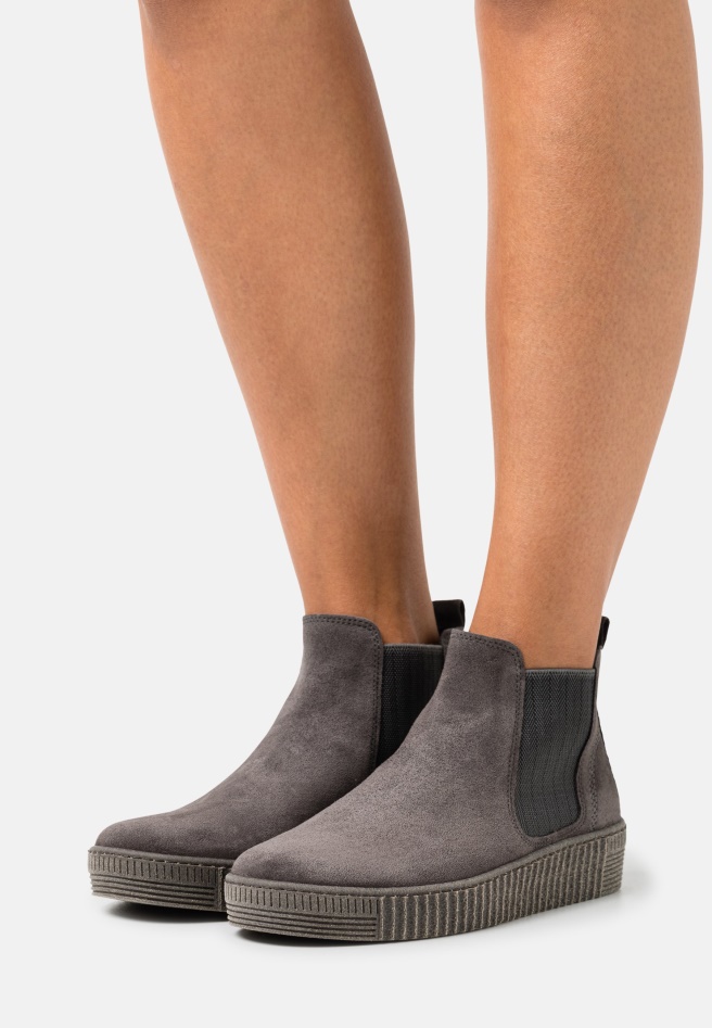 Pepper/Grau Platform Ankle Boots Gabor