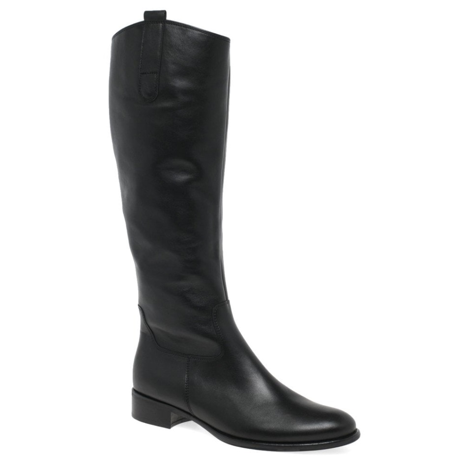 Black Brook M Womens Medium Calf Fitting Long Boots Gabor