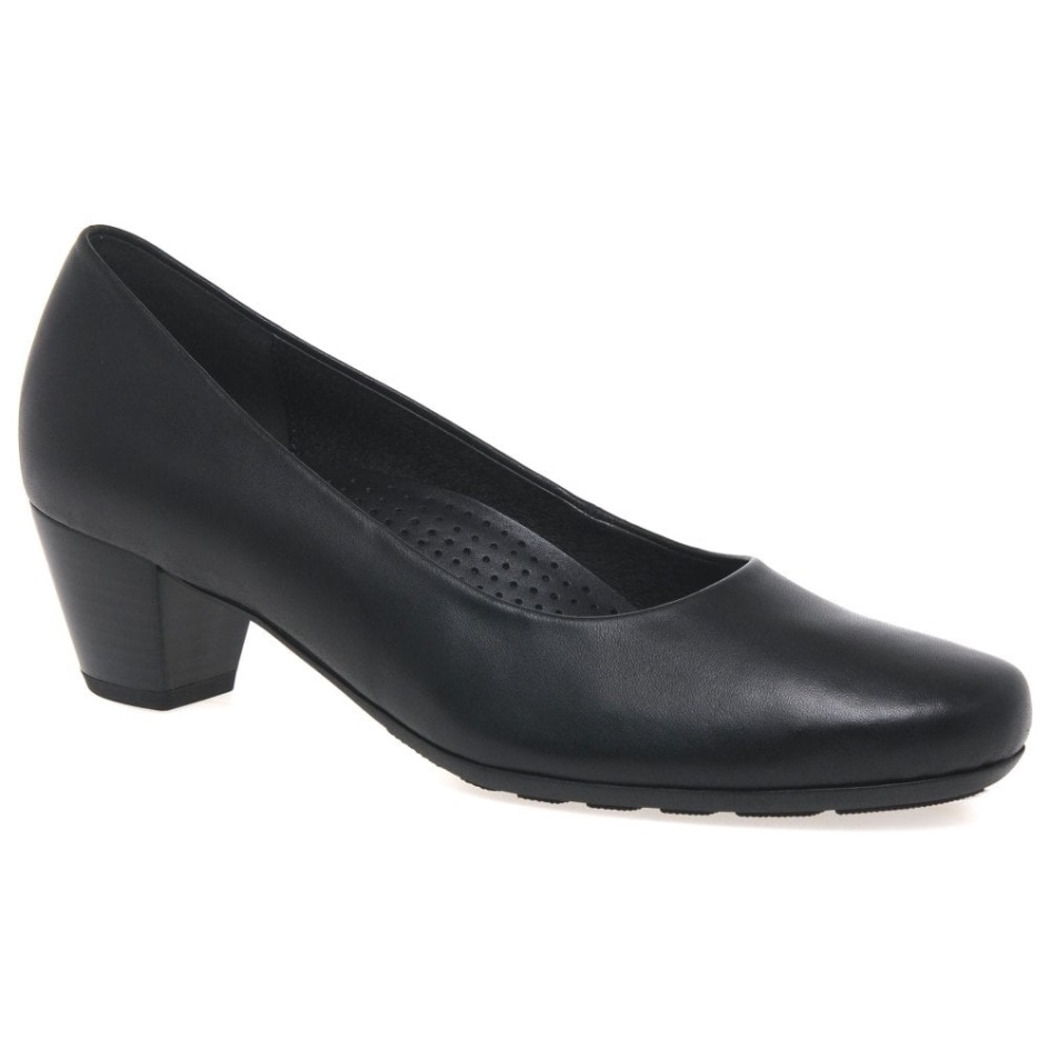 Black Gabor Brambling Womens Court Shoes