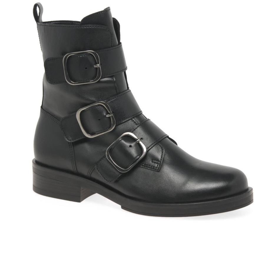 Black Gabor Home Womens Biker Boots