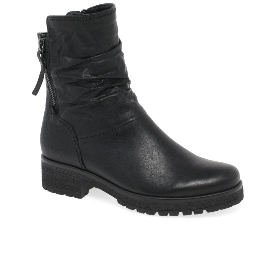 Black Gabor Zola Womens Biker Boots