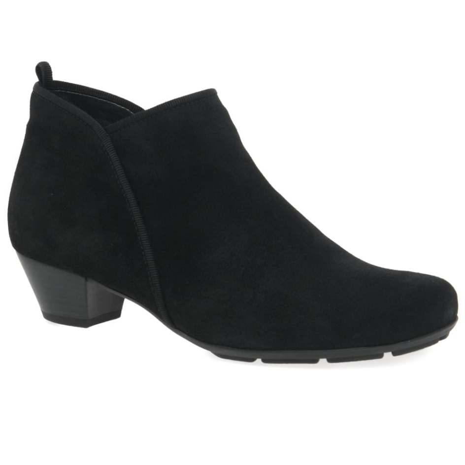 Black Suede Trudy Womens Ankle Boots Gabor