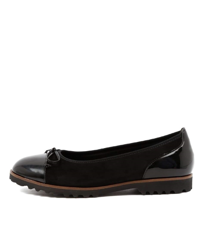 Clover Schwarz Leather Patent Gabor