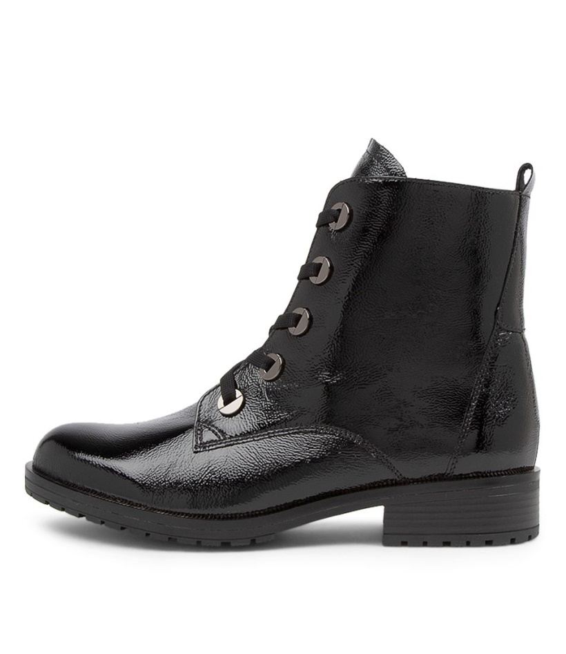 Gabor Genua Schwarz Leather Ankle Boots
