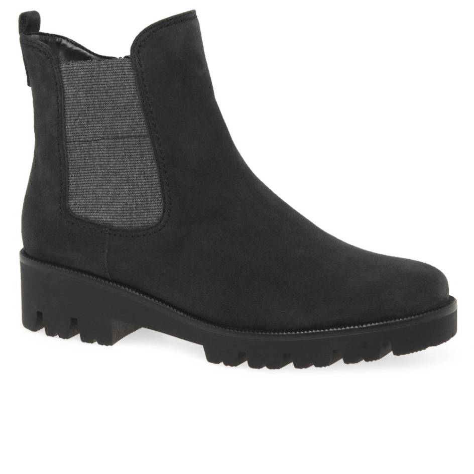 Newport Womens Chelsea Boots Gabor Dark Grey Suede